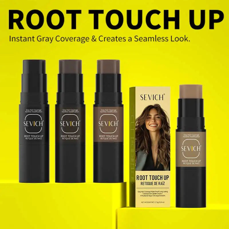 Hair Touch-Up Pen with Built-In Brush – Waterproof Root & Gray Coverage | Temporary Hair Color Stick | Black, Brown & Light Brown