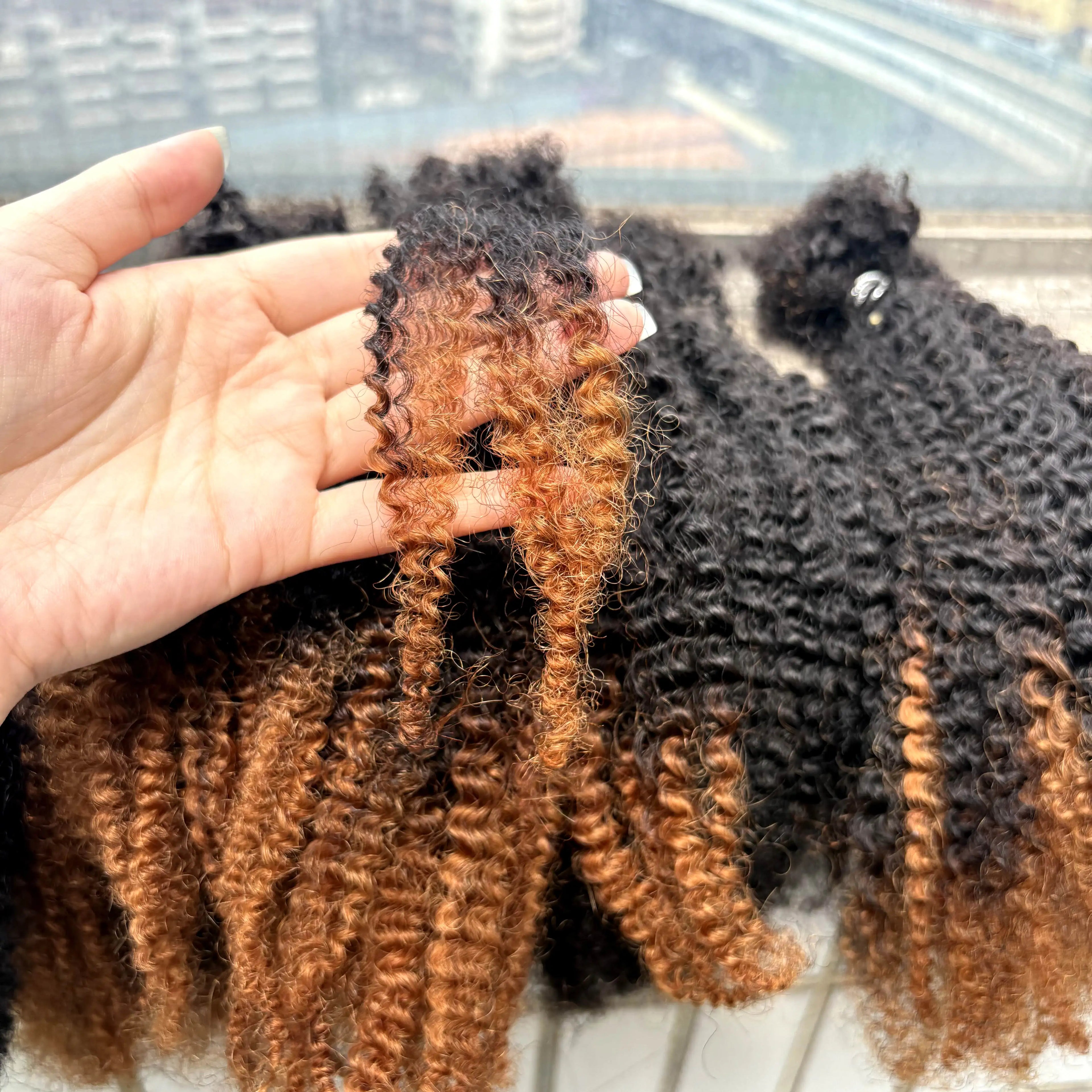 4C Afro Kinky Curly Human Hair Bulk Extensions – No Weft | Micro Locs, Braids & Twists