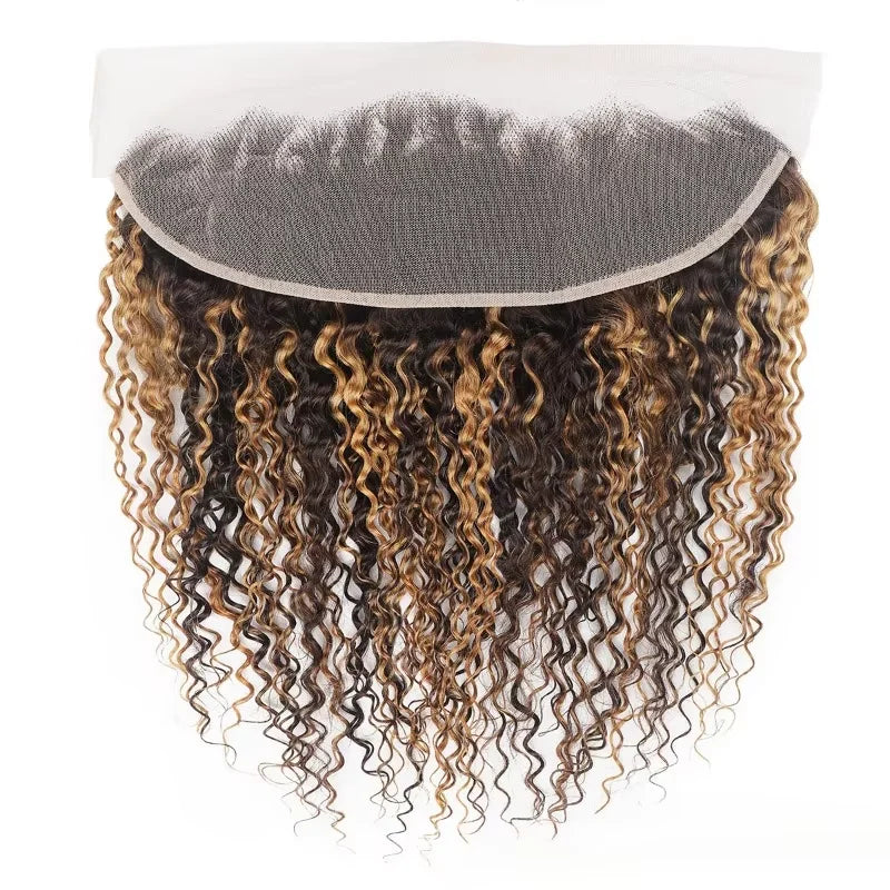 Highlight P427 Straight Body Wave Kinky Curly 13x4 Human Hair Lace Frontal Ear To Ear Swiss Lace Full End Brazilian Virgin Hair