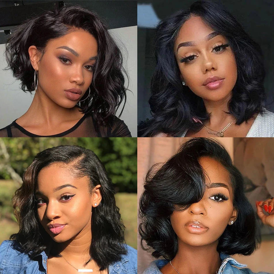 BAHW Hair Indian Raw Hair Body Wave Hair 1/2/3 PCS Bundles 100% Virgin Human Hair Extensions Natural Color Short inch For Women