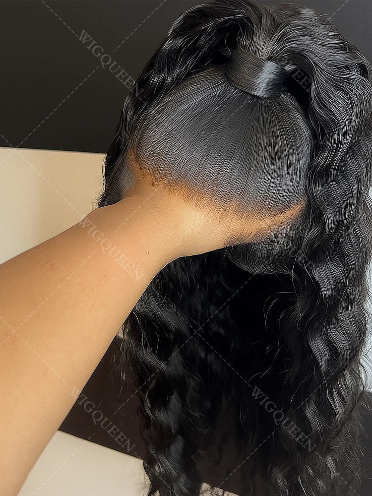 Upgrade 5x5 Water Wave Glueless Wig Invisible Strap 360 HD Full Lace Wigs Human Hair With Drawstrig Deep Curly 13x4 Lace Wigs