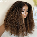 Highlight Ombre Bob Wig Human Hair 100% Curly Short 5X5 Hd Lace Closure Wig Honey Blonde Colored Glueless Deep Wave Frontal Wigs