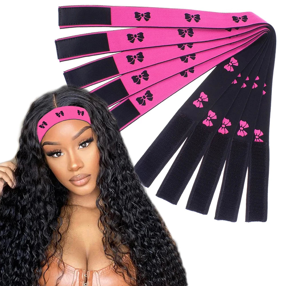 3 /1Pieces Wig Elastic Band For Wigs Adjustable Edge Scarf Elastic Headband With MagicTape for Women Lace Wigs