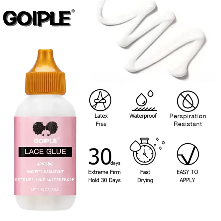 Wig Adhesive Kit – Waterproof Wig Glue, Melting Spray, Edge Control & Hair Wax Stick | Goiple