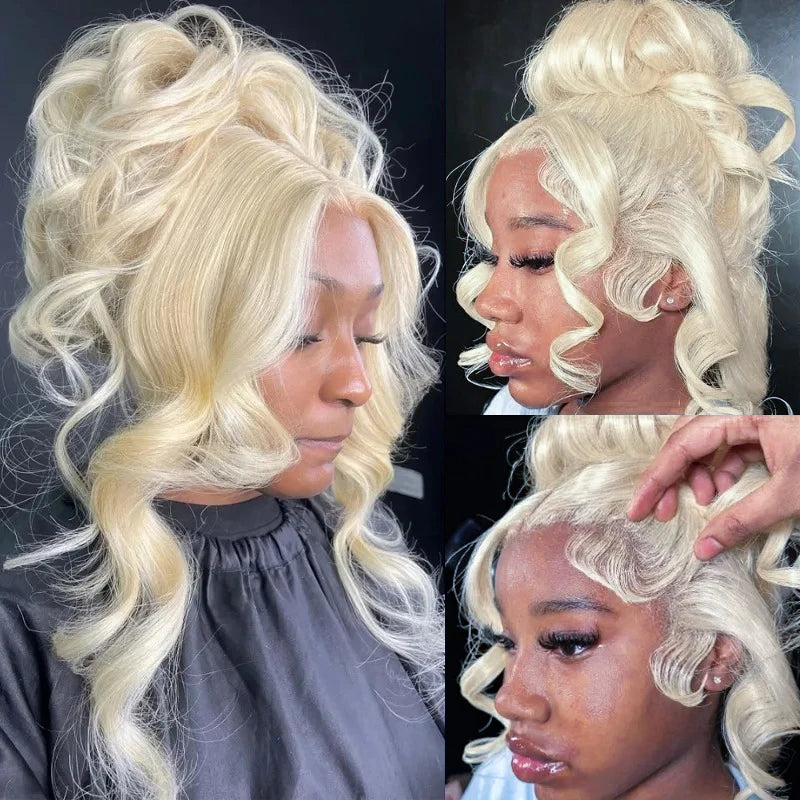 30 40 Inch 13x6 Lace Frontal Wig 613 Blonde Body Wave 13x4 Lace Front Wig Pre plucked Brazilian Human Hair Wigs 200 Density