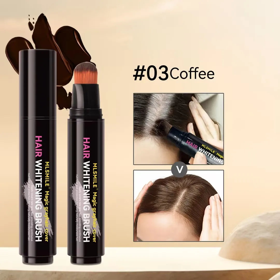 Hair Root Touch-Up Pen – Instant Color Stick for Black & Brown Hair | Disposable Dye Brush | MLSMILE