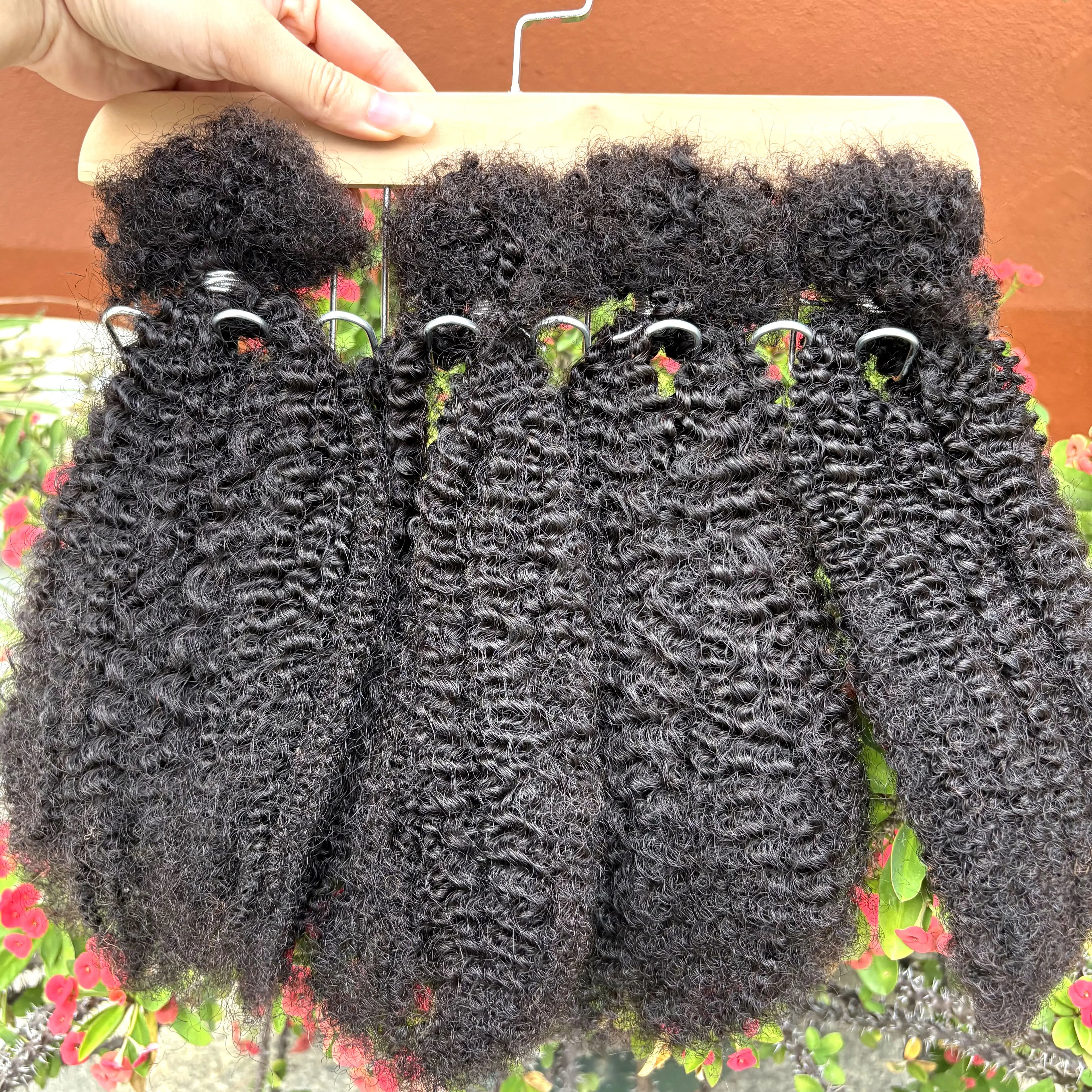 4C Afro Kinky Curly Human Hair Bulk Extensions – No Weft | Micro Locs, Braids & Twists