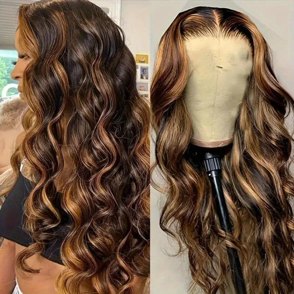 4/27 Highlight Honey Blonde Body Wave Wig – 13x4 & 5x5 HD Lace | 200% & 250% Density | Glueless | 18"-34" | Ships from US