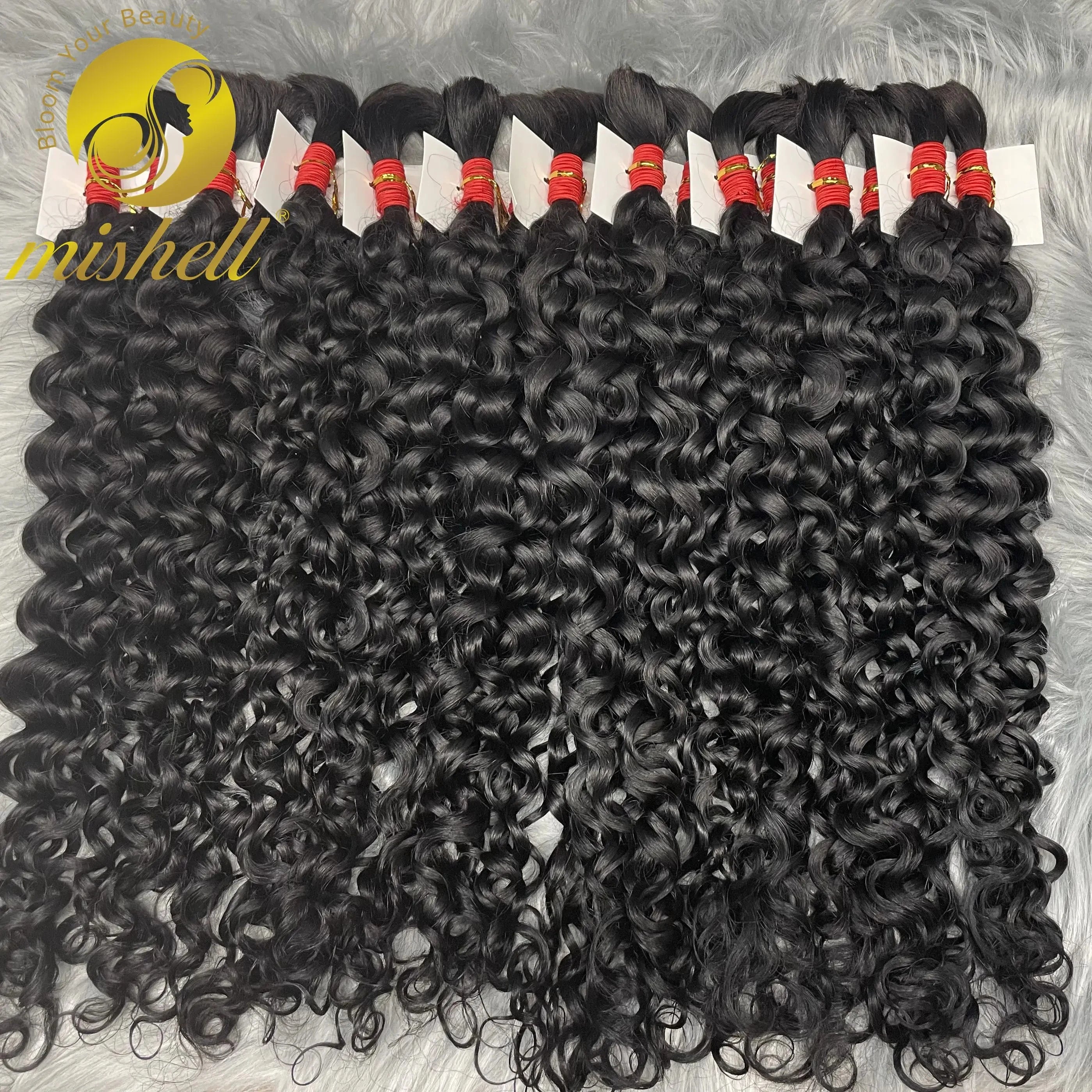 Ginger Orange & Deep Wave Bulk Human Hair for Boho Braids – No Weft | Braiding Extensions