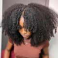 12A Jerry Curly V Part Wig Human Hair Upgrade U Part Human Hair Wigs Brazilian V Shape Kinky Curly Wig No Leave Out 200% Density