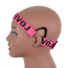 Lace Melt Wig Band with Ear Hanger – Adjustable Edge Wrap for Wig Installation | Black & Pink | 1 & 3 Pcs