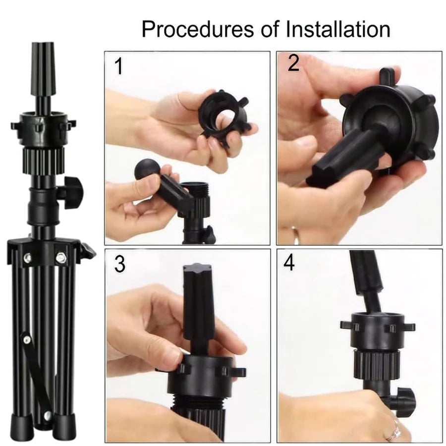 57cm/150cm Wig Stand Tripod Mannequin Head Stand for Mannequin Training Head Holder Hairdressing Clamp Tripod Stand Holder