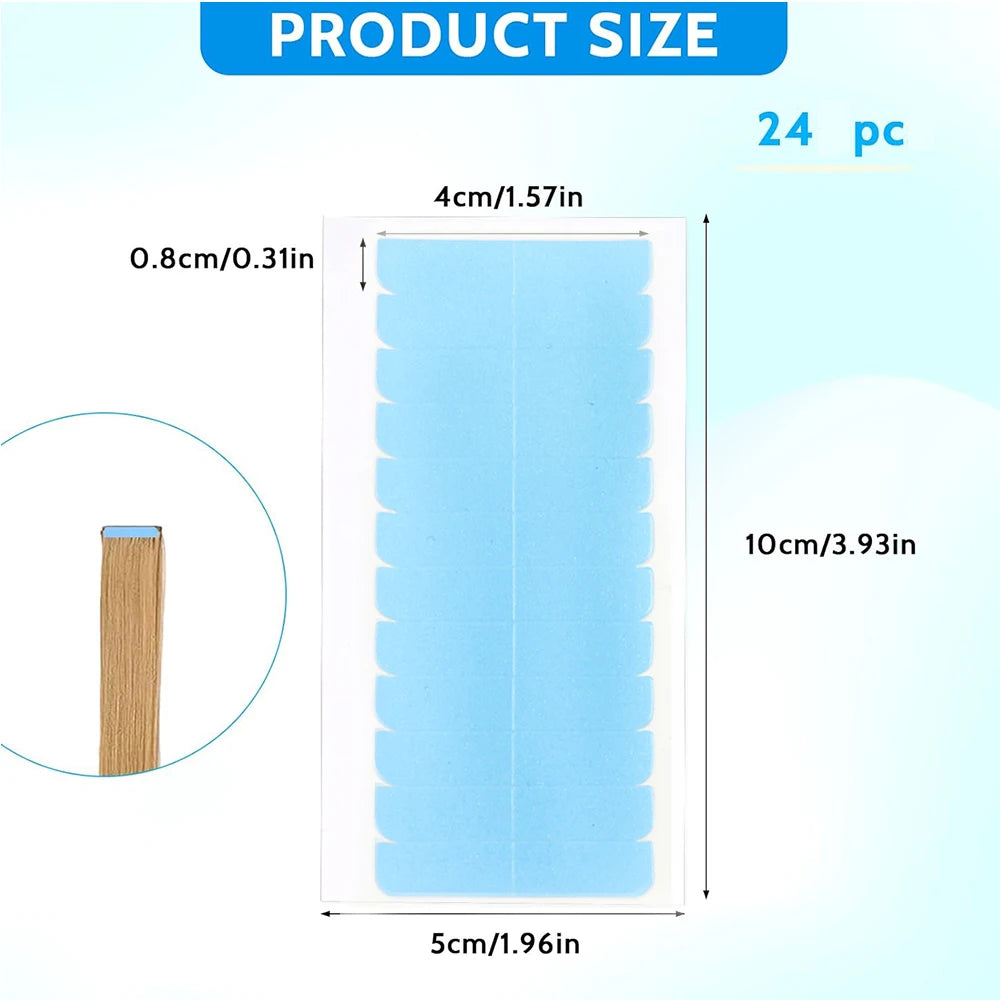 Double Sided Hair Extension Tape – Adhesive Replacement Tabs for Tape-In Extensions | 36 to 780 Pcs