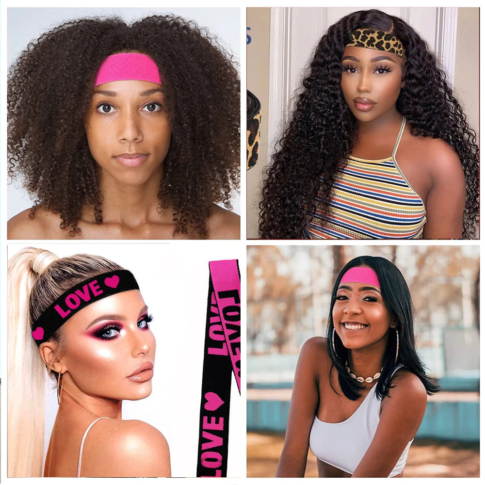 3 /1Pieces Wig Elastic Band For Wigs Adjustable Edge Scarf Elastic Headband With MagicTape for Women Lace Wigs