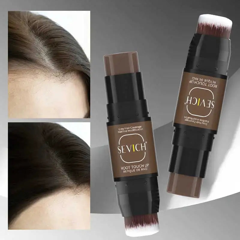 Hair Touch-Up Pen with Built-In Brush – Waterproof Root & Gray Coverage | Temporary Hair Color Stick | Black, Brown & Light Brown