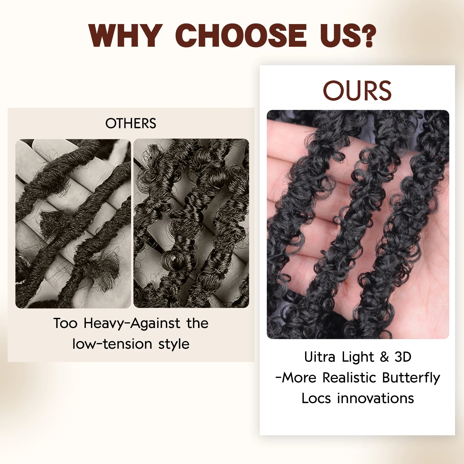 Butterfly Locs Crochet Hair Dreadlocks Meche Faux Locks Crochet Hair Braids Extensions Soft Locks Curly Braid Synthetic Hair