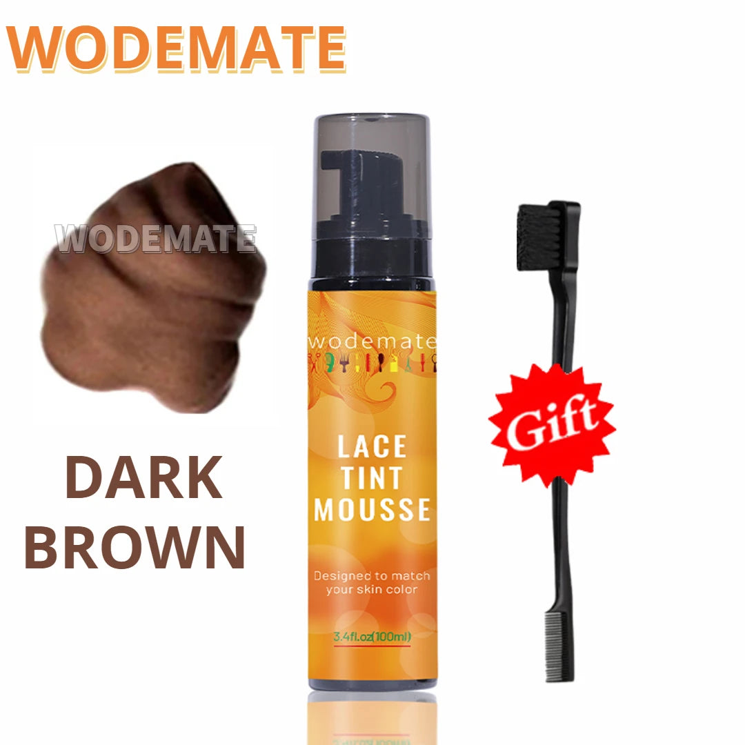 Lace Tint Mousse Waterproof Lace Tint Spray For Lace Wig Light Brown Hair Dye Quick Dry  Wig Grids Concealer No Residue