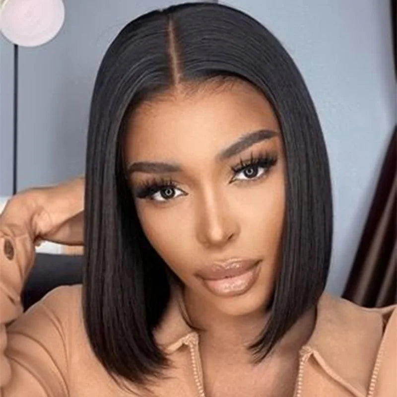Short Bob Lace Wig | Straight Human Hair | 4x4 / 13x4 / 13x5x2 / Side Part | 180% Density | 8"-16" | VS HAIR