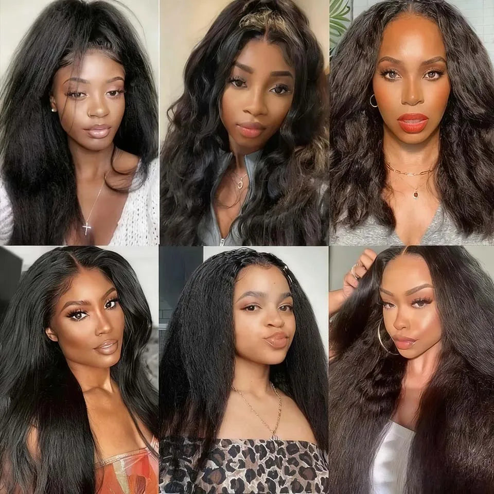 Brazilian Kinky Straight Hair Bundles – Yaki Texture Virgin Human Hair | 8–30 Inches | 3 & 4 Bundle Deals