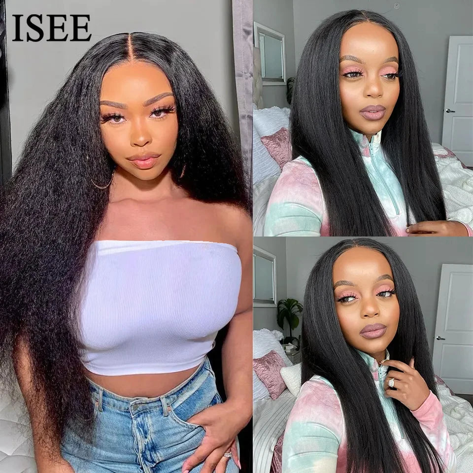 Kinky Straight Glueless Wig – 7x5 HD Lace | Pre-Plucked, Pre-Cut | Wear & Go | 18"-26"