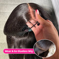 Straight Glueless Wigs Human Hair Bone Straight 13x6 HD Lace Frontal Wig 100% Human Hair Brazilian 5x5 Closure Wig For Women