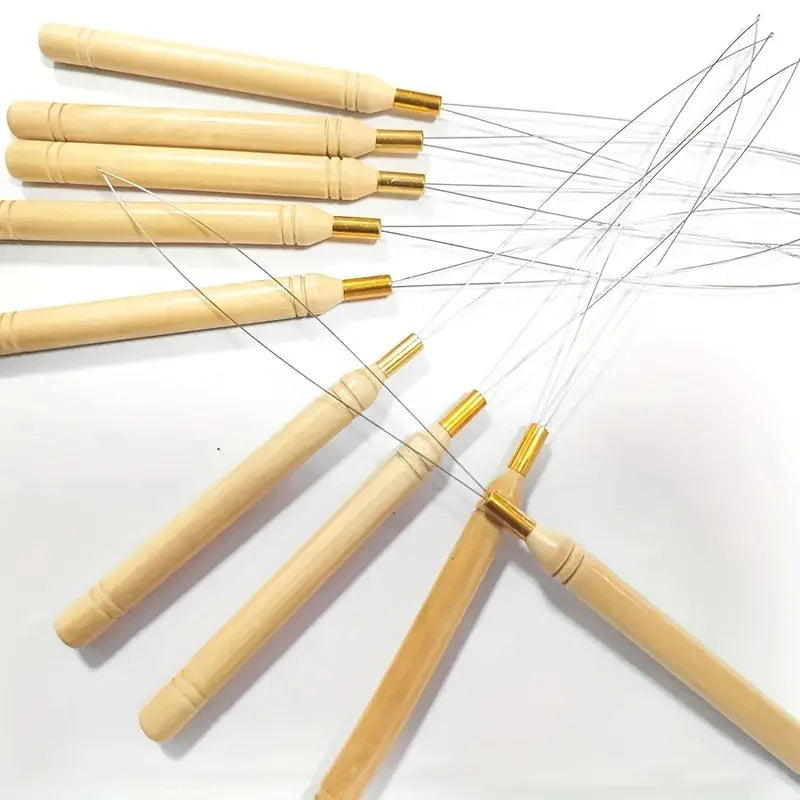 Micro Ring Loop Tool Set – Loop Threader & Pulling Needle for Hair Extensions | 2, 5, 6, 10, 12, 15 & 20 Pcs