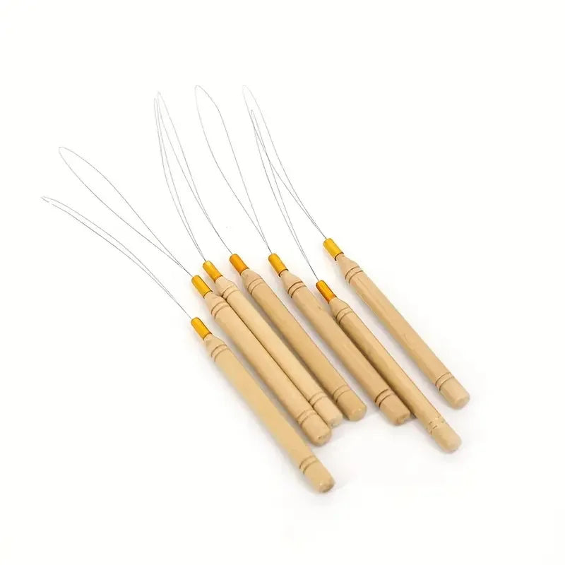 Micro Ring Loop Tool Set – Loop Threader & Pulling Needle for Hair Extensions | 2, 5, 6, 10, 12, 15 & 20 Pcs