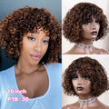 Jerry Curly Pixie Bob Cut Wig – 100% Human Hair | Short Curly Wig with Bangs | 180% Density | 10–16 Inches