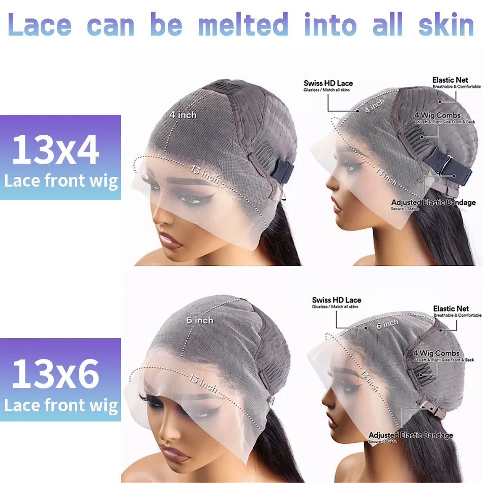 Chocolate Brown Lace Front Wig – 13x6 & 13x4 Straight Human Hair | 180% & 200% Density | 18"–34"