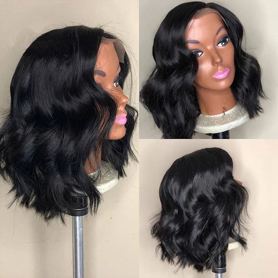 Short Bob Body Wave HD Lace Wig – Raw Vietnamese Virgin Hair | Double Drawn | Pre-Cut | 8–14 Inches | 13x4, 4x4 & 4x1