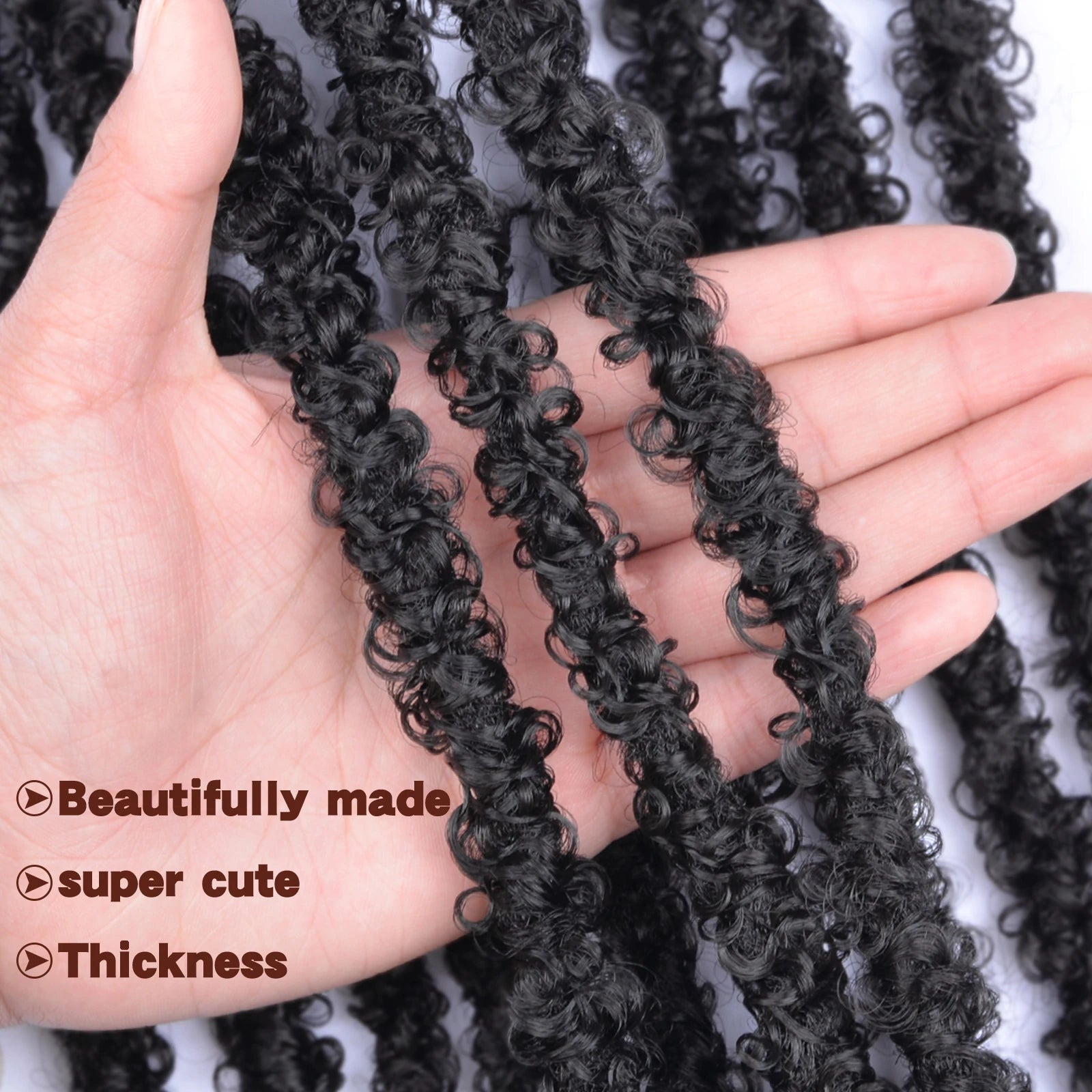 Butterfly Locs Crochet Hair Dreadlocks Meche Faux Locks Crochet Hair Braids Extensions Soft Locks Curly Braid Synthetic Hair
