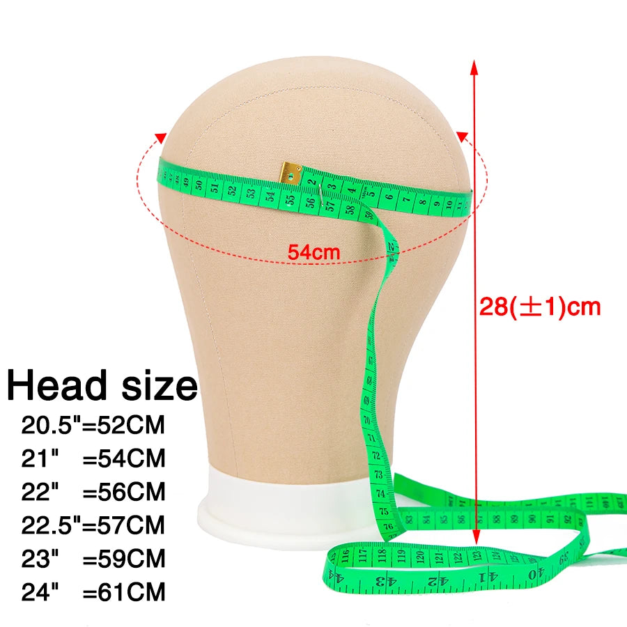21-24inch Canvas Block Poly Head Wig Making Head Weft/Wig Display Styling Mannequin Head Manikin Head Dryer