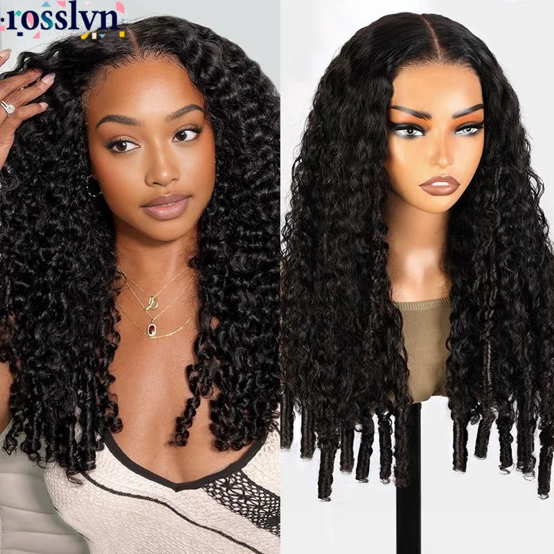 Rossly 1B Black Wig Burmese Curly Human Hair Wig 40 Inch 13X6 13X4 250% Density Baby Hair Pre Plucked HD Lace Wigs for Woman