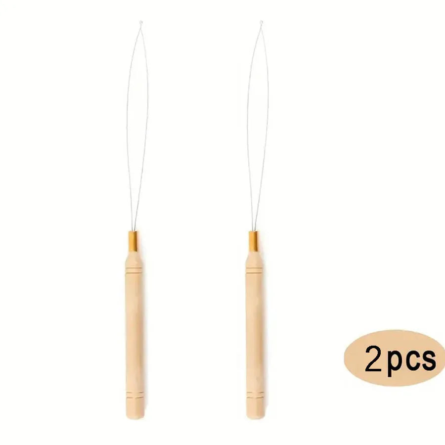 Micro Ring Loop Tool Set – Loop Threader & Pulling Needle for Hair Extensions | 2, 5, 6, 10, 12, 15 & 20 Pcs
