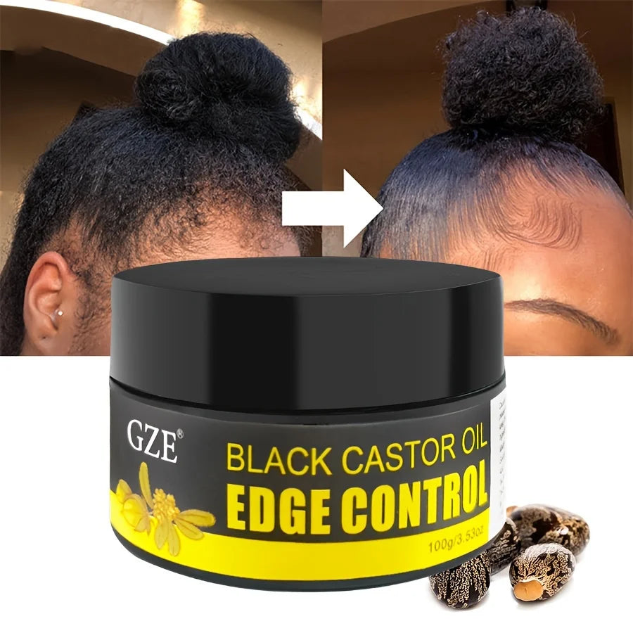 African Black Castor Oil Extra Hold Gel – Braid, Loc & Twist Styling | Frizz Control & Edge Tamer | 100g