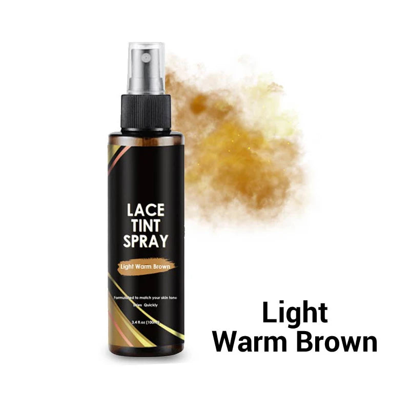 Flechazo Lace Tint Spray For Wigs Dark Brown Middle Brown Light Brown Lace Tinted Spray Lace Tinting Mousse For Lace Melt 100ML