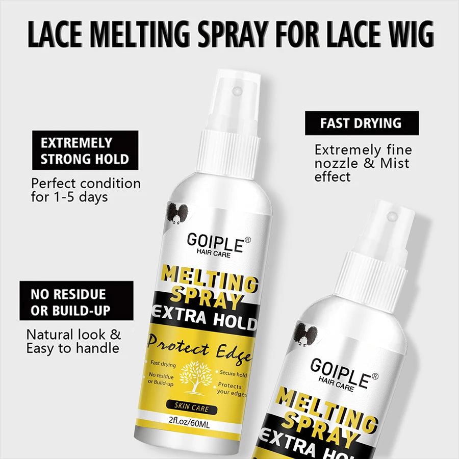 Wig Adhesive Kit – Waterproof Wig Glue, Melting Spray, Edge Control & Hair Wax Stick | Goiple