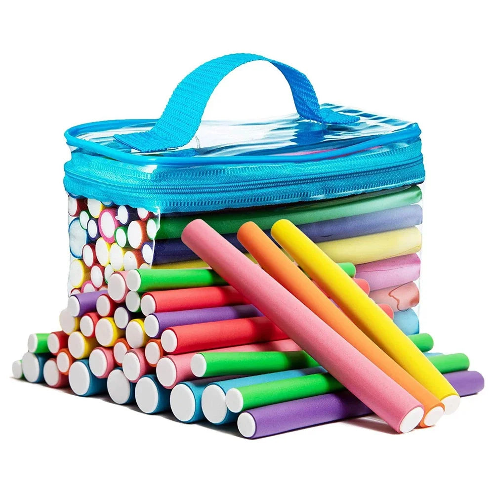 42 Pcs/Lot Heatless Curling Rod Soft Sponge Hair Curler Roller Foam Bendy Twist Curls Tool DIY HairStyling Hairdressing Tools