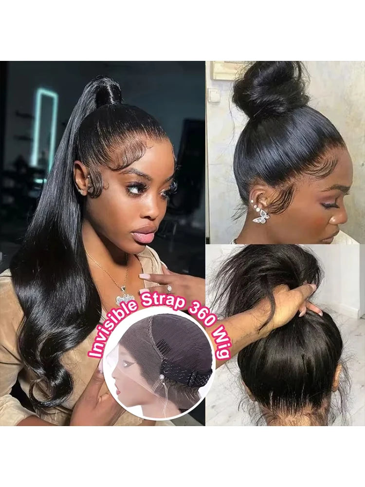 Straight 360 Full Lace Wig | 200%-250% Density | 100% Brazilian Virgin Hair | Invisi Strap | 20"-38" | VS HAIR