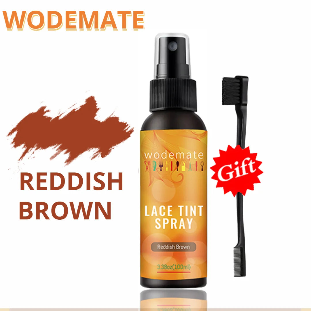 Lace Tint Mousse Waterproof Lace Tint Spray For Lace Wig Light Brown Hair Dye Quick Dry  Wig Grids Concealer No Residue