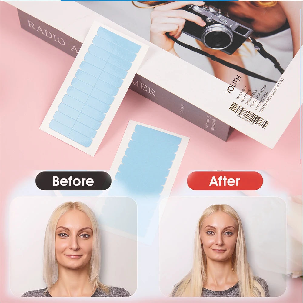 Double Sided Hair Extension Tape – Adhesive Replacement Tabs for Tape-In Extensions | 36 to 780 Pcs