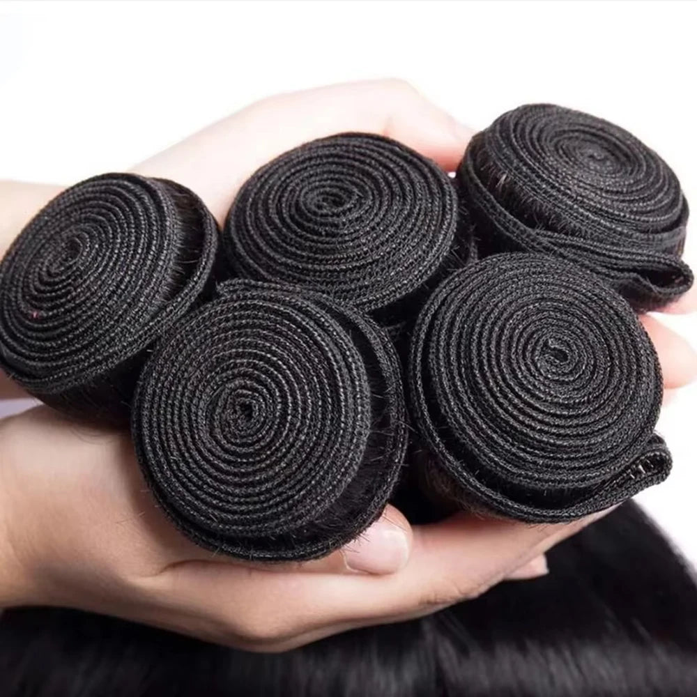 30 32 40 Inch Body Wave 3 4 Bundles Brazilian Remy 100% Unprocessed Raw Virgin Human Hair Wavy Double Bundles Weave Extensions