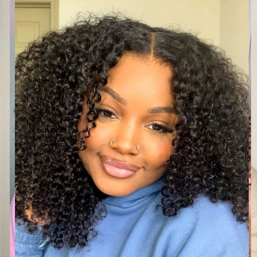 Afro Kinky Curly Hair Bundles 4B 4C – Mongolian Remy Human Hair | Natural Black | 8–24 Inches