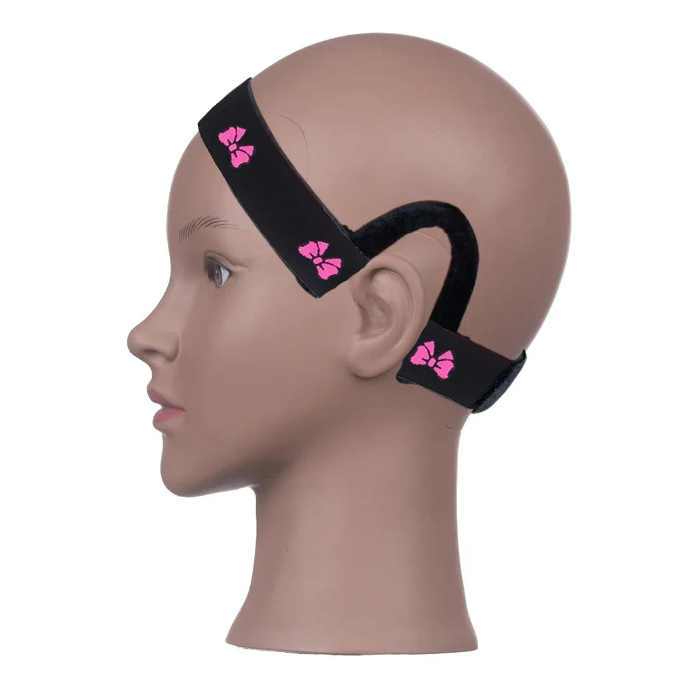 Lace Melt Wig Band with Ear Hanger – Adjustable Edge Wrap for Wig Installation | Black & Pink | 1 & 3 Pcs