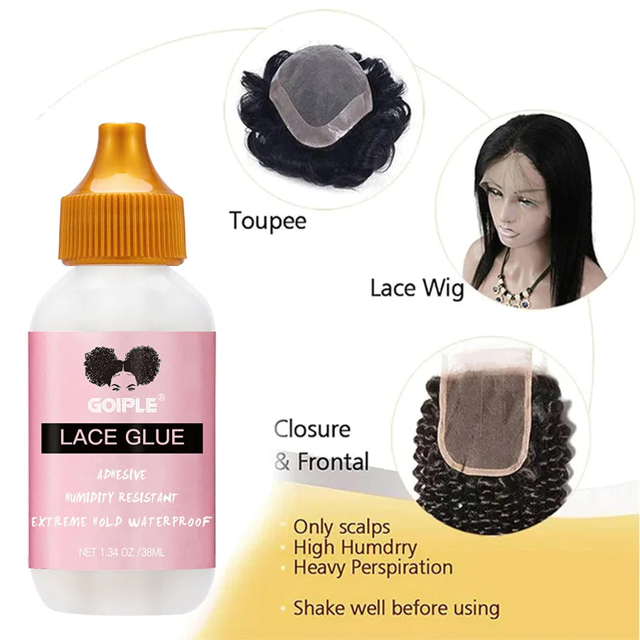Wig Adhesive Kit – Waterproof Wig Glue, Melting Spray, Edge Control & Hair Wax Stick | Goiple