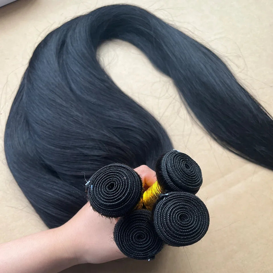 8-40 Inch Bone Straight Human Hair Weave Bundles Deal Raw Virgin Unprocessed Human Hair Extensions 1/3/4 Pcs Bundles Double Weft