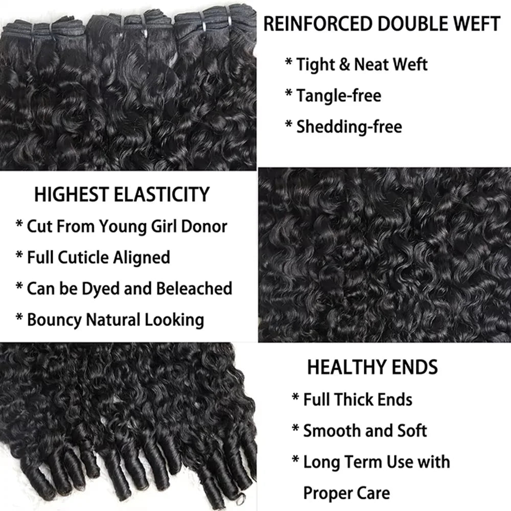 Burmese Curly Human Hair Bundles – 100% Virgin Remy Hair | Sew-In Weave | 14–30 Inches