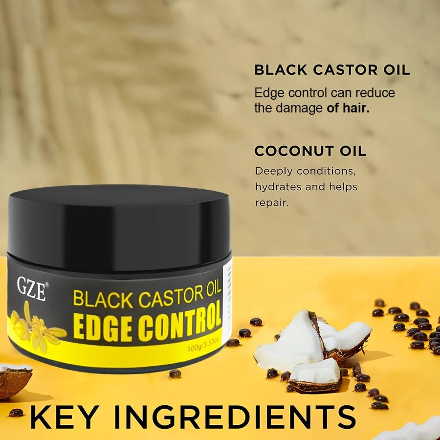 African Black Castor Oil Extra Hold Gel – Braid, Loc & Twist Styling | Frizz Control & Edge Tamer | 100g