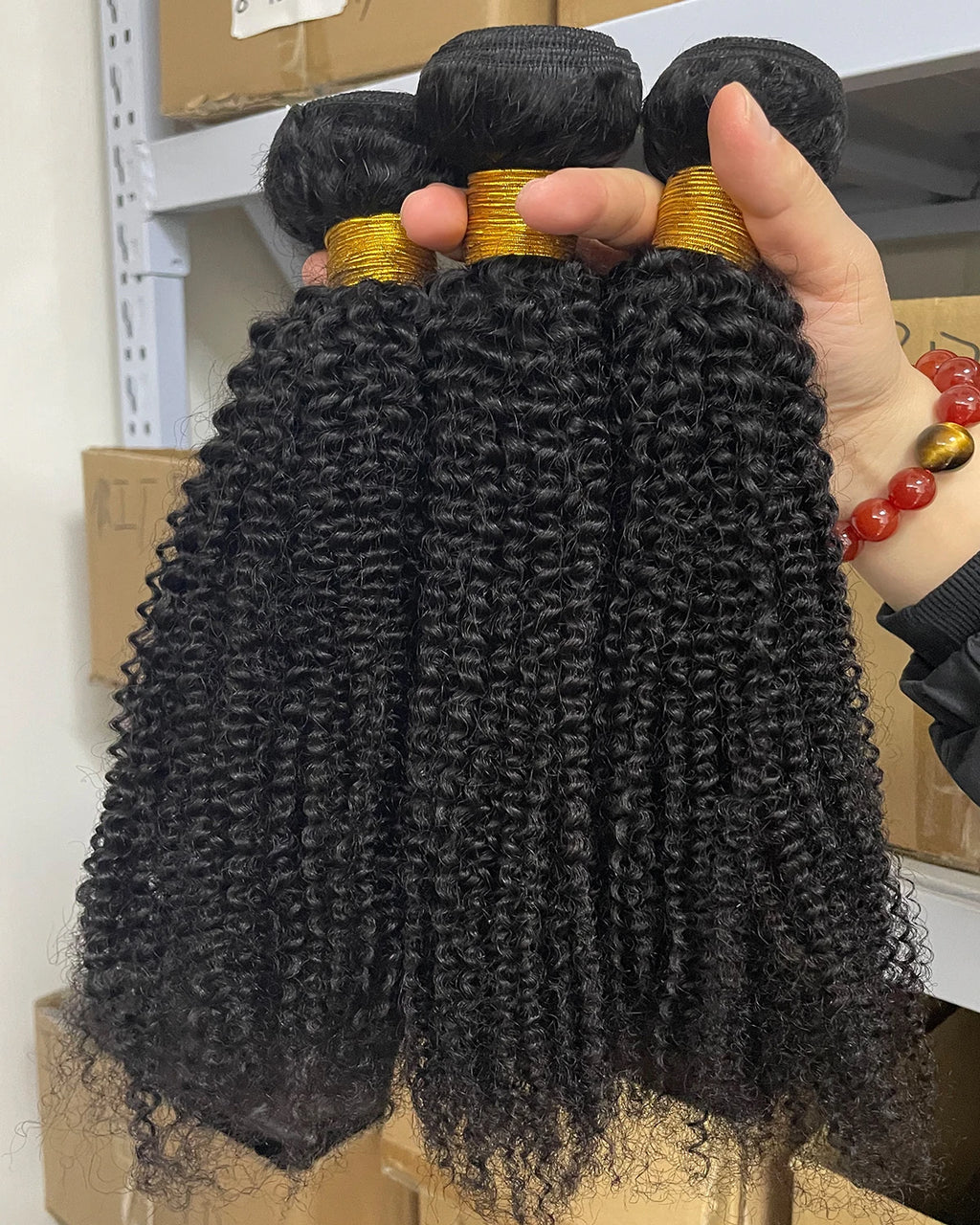 Afro Kinky Curly Hair Bundles 4B 4C – Mongolian Remy Human Hair | Natural Black | 8–24 Inches