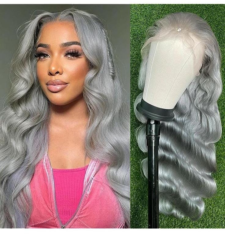 13x6 Cyan Blue Lace Front Wig Body Wave Light Green Lace Front Wig Human Hair Pre Plucked Blonde 613 Lace Frontal Wigs For Women